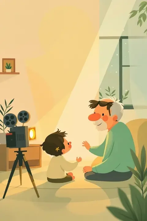 爷爷的放映机 - 动漫海报